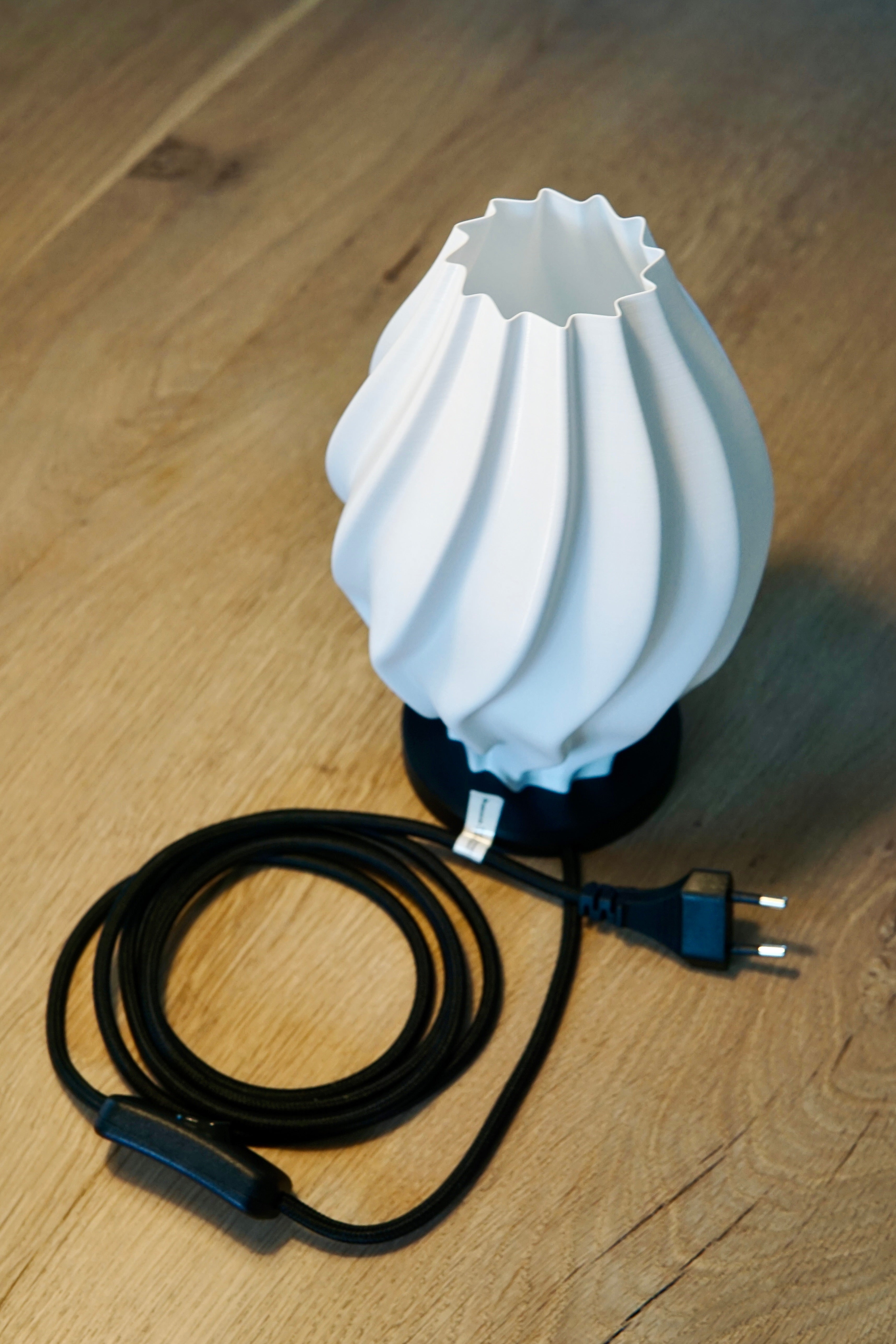North Sea Wave S pure white - Bordlampe