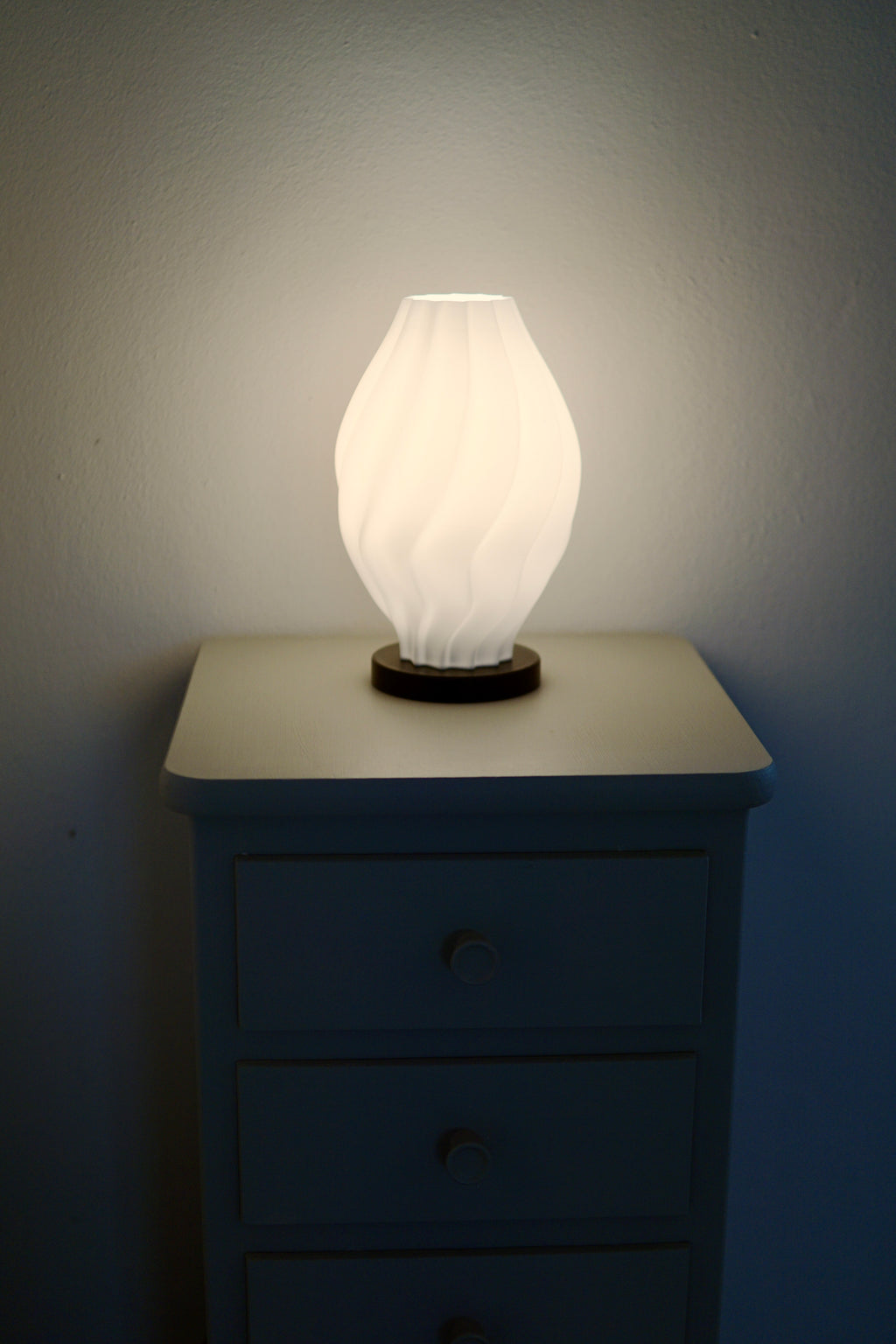 North Sea Wave S pure white - Bordlampe