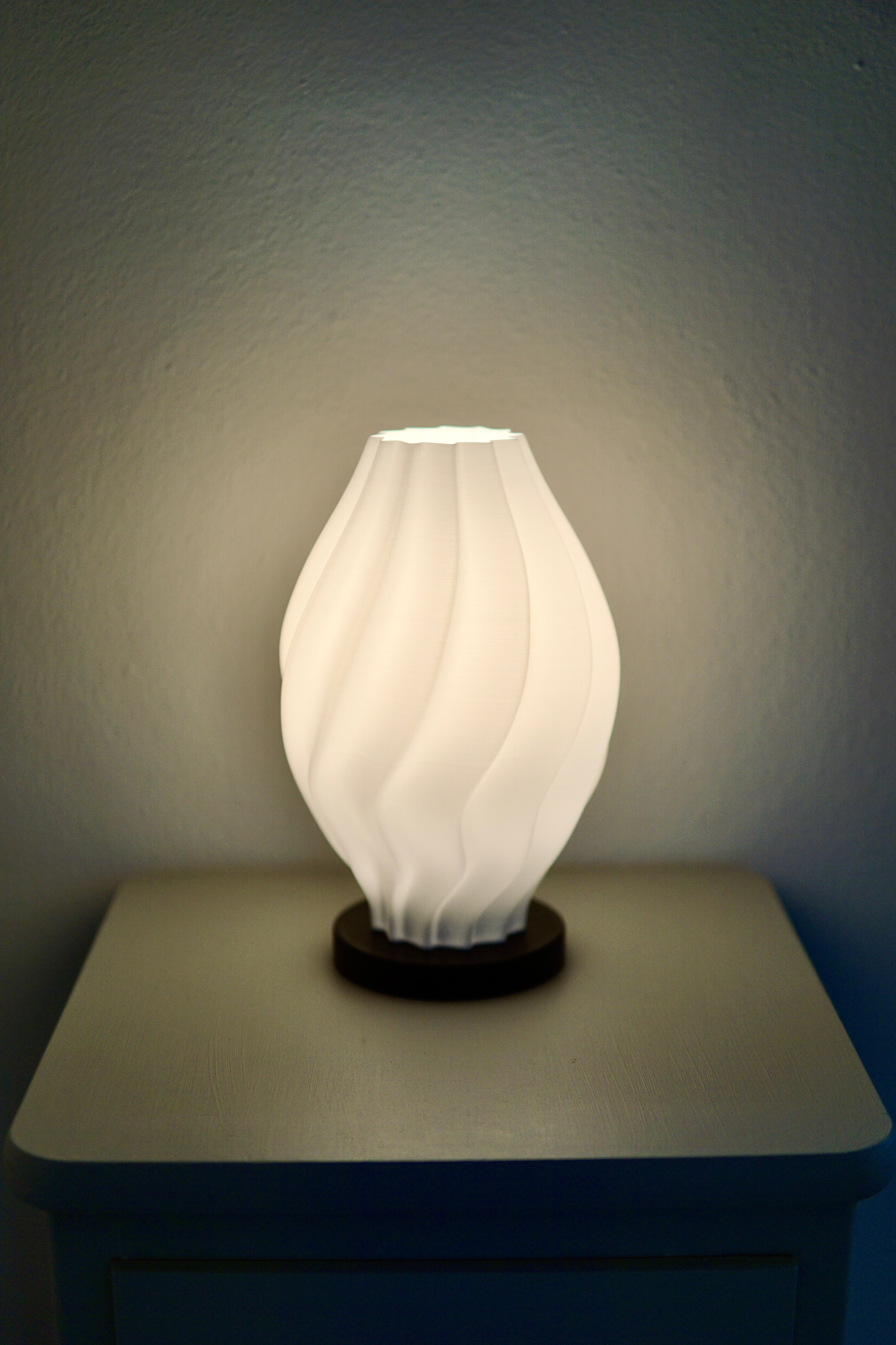 North Sea Wave S pure white - Bordlampe