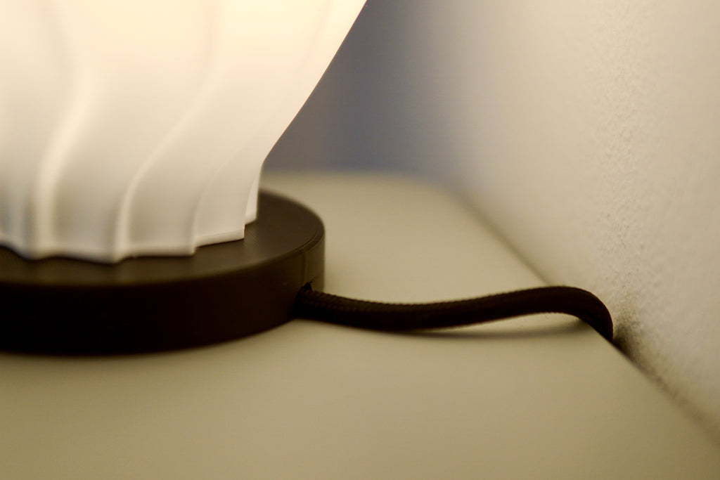 North Sea Wave S pure white - Bordlampe