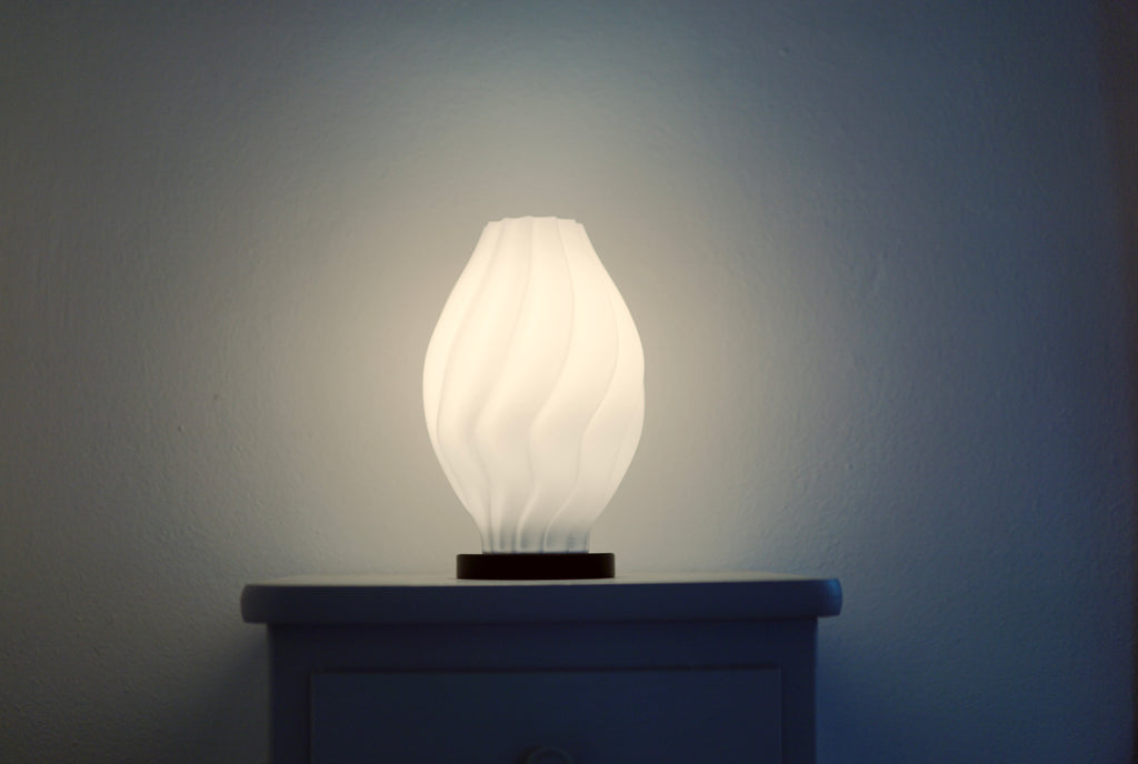 North Sea Wave S pure white - Bordlampe