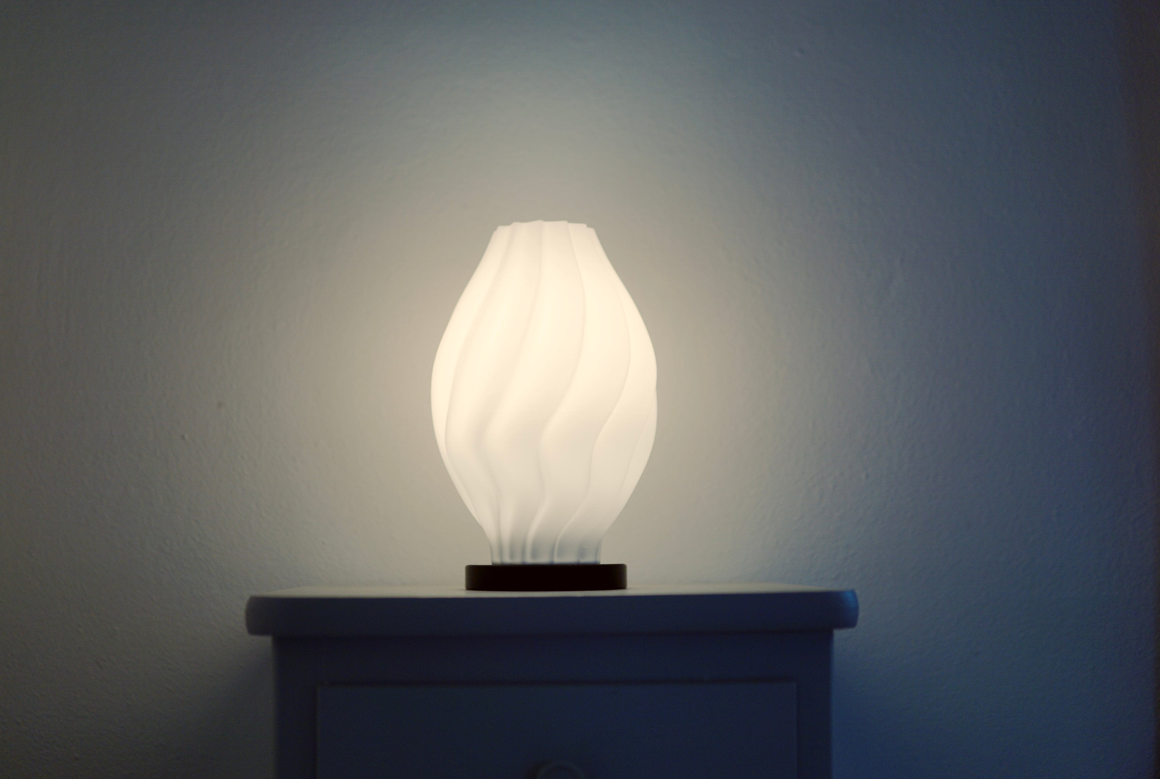 North Sea Wave S pure white - Bordlampe