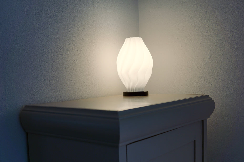 North Sea Wave S pure white - Bordlampe