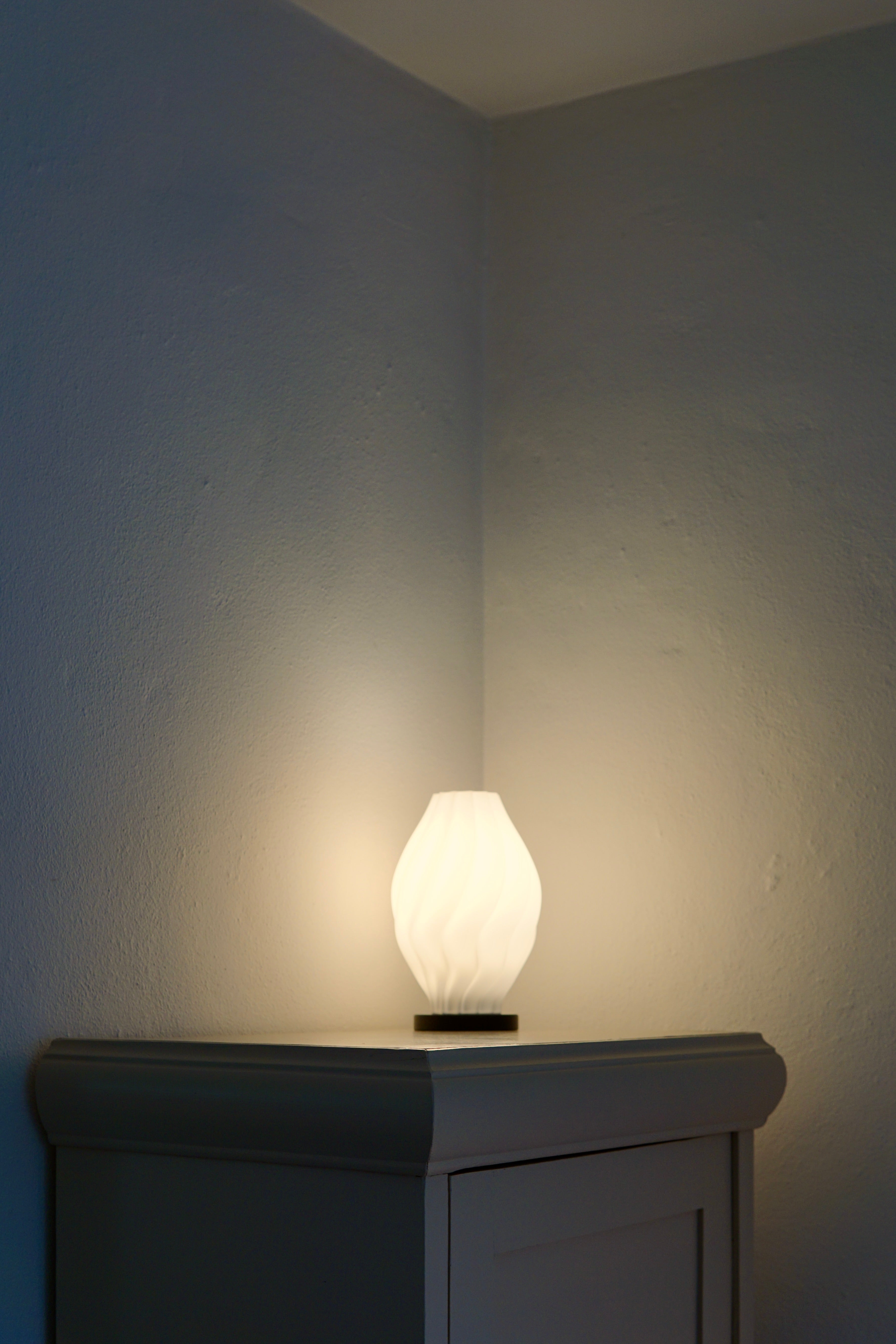 North Sea Wave S pure white - Bordlampe