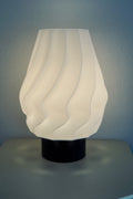 North Sea Wave L Pure White Smooth - Bordlampe