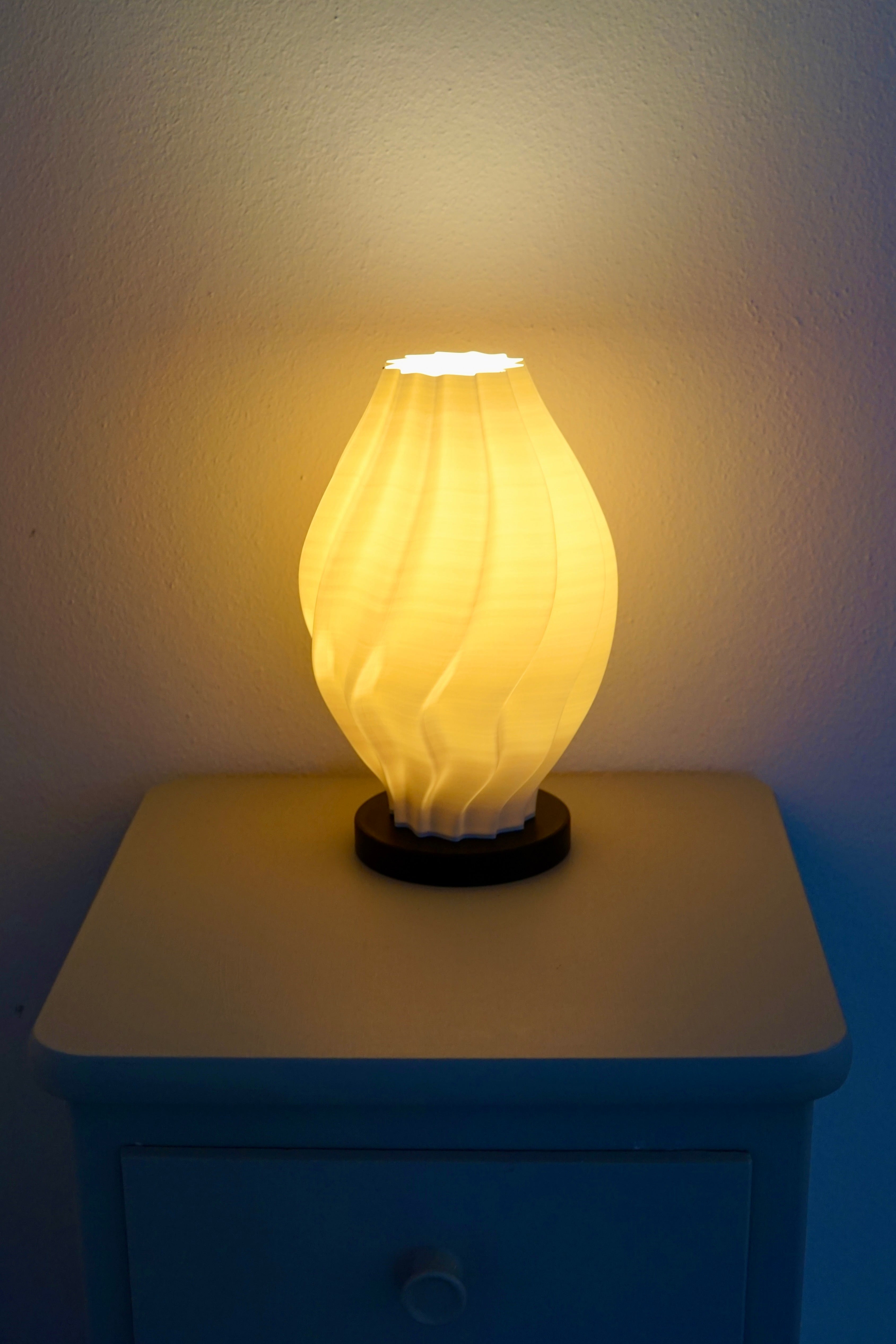 North Sea Wave S Off White Smooth - Bordlampe
