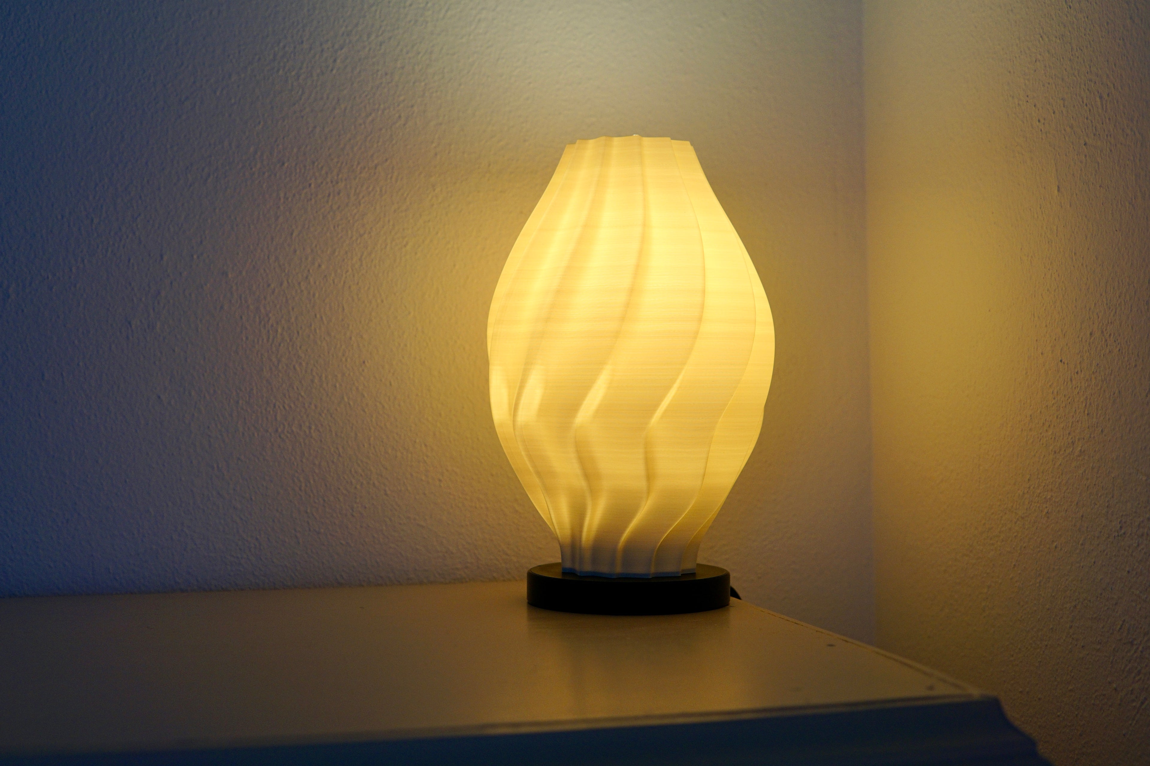 North Sea Wave S Off White Smooth - Bordlampe