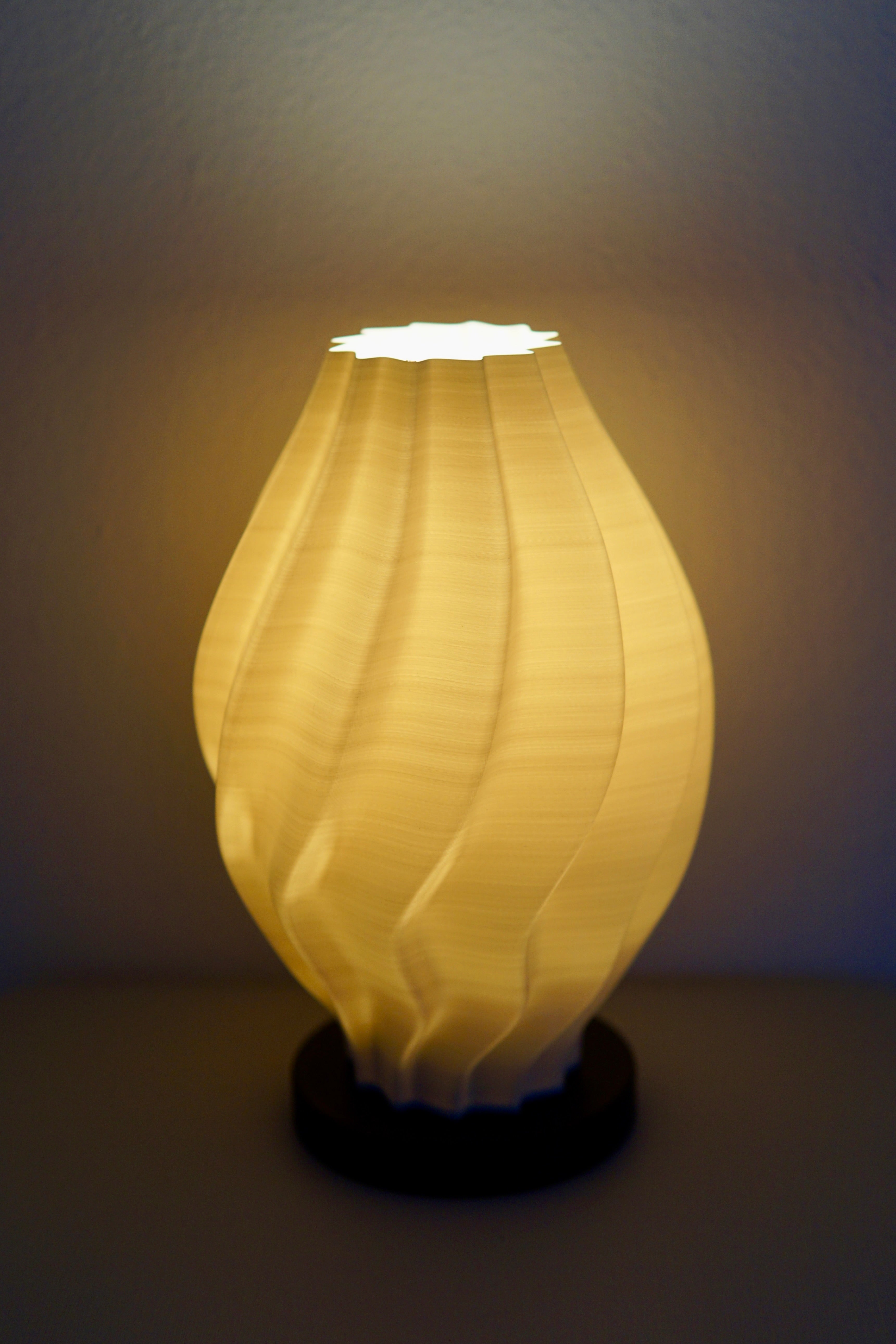 North Sea Wave S Off White Smooth - Bordlampe
