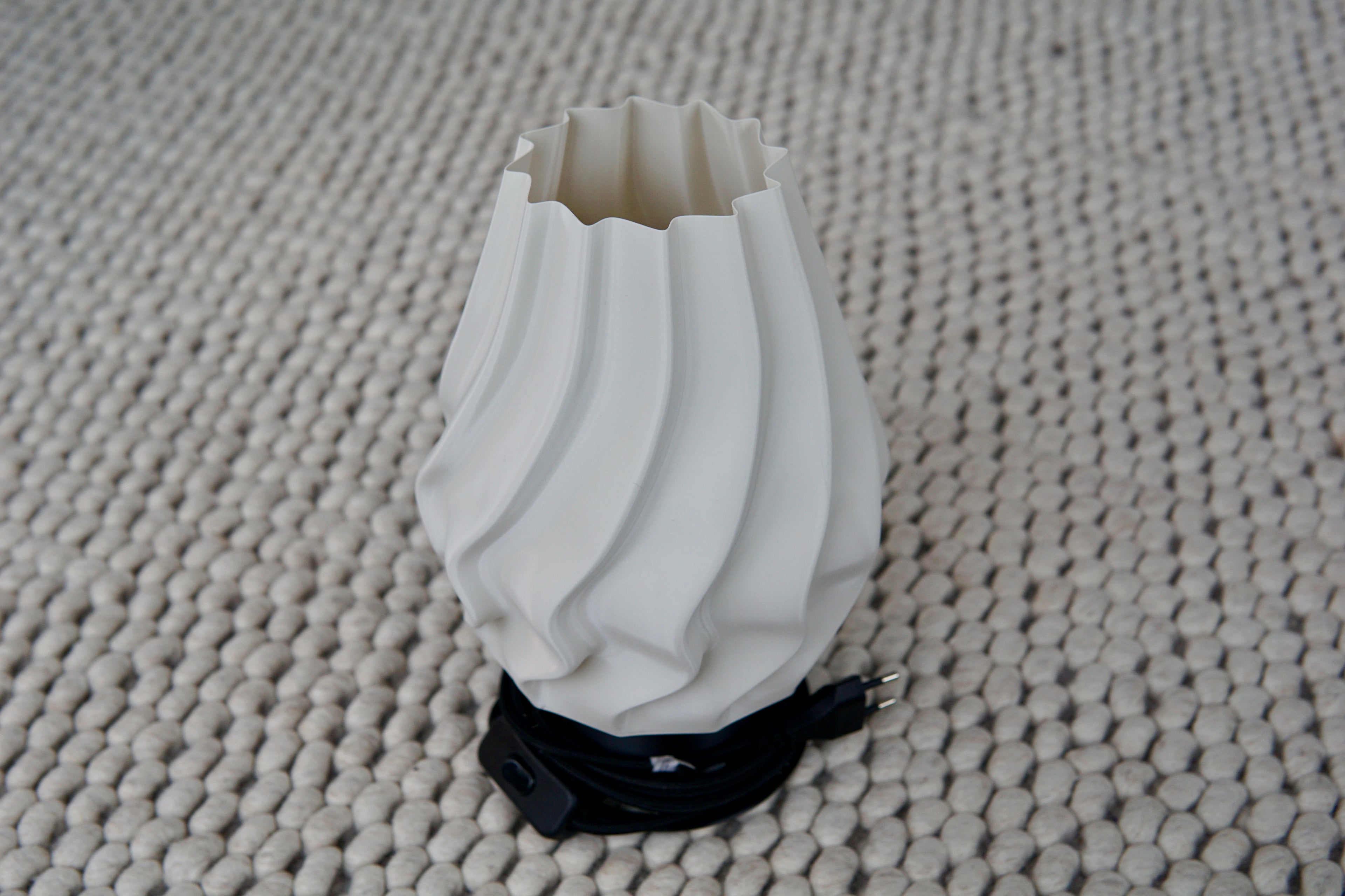 North Sea Wave L Off White Smooth - Bordlampe